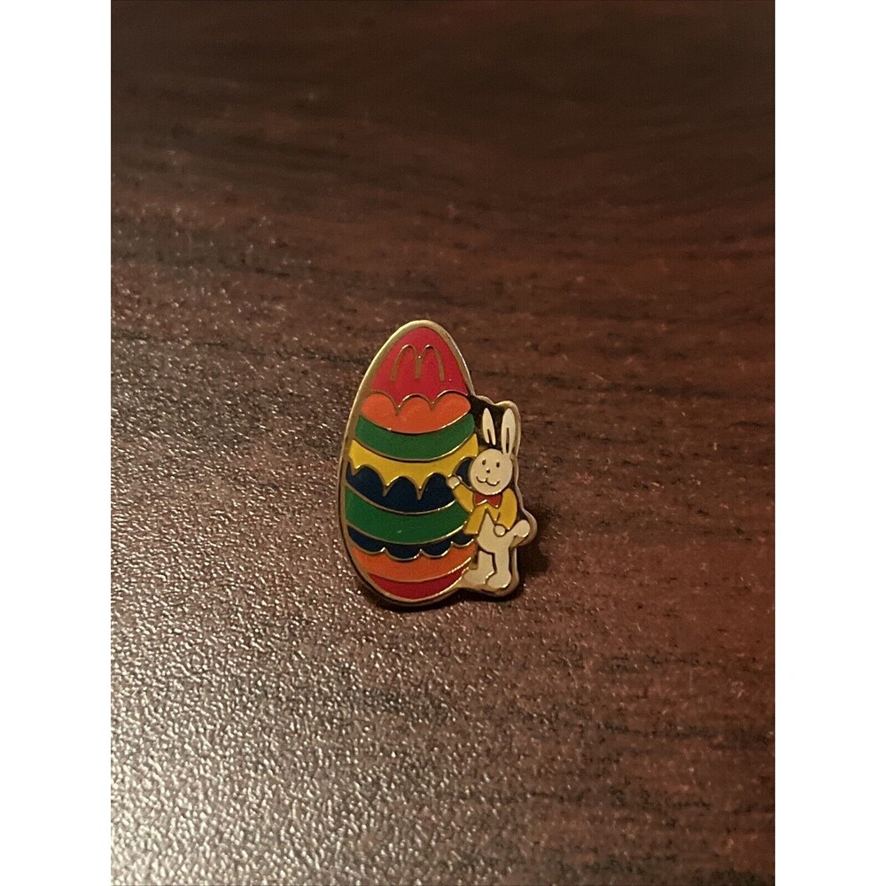 McDonald's Holiday Easter Egg Easter Bunny Employee Lapel Pin
